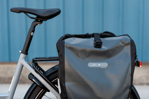 Grey Ortlieb Back-Roller Classic bag on a CERO One bike