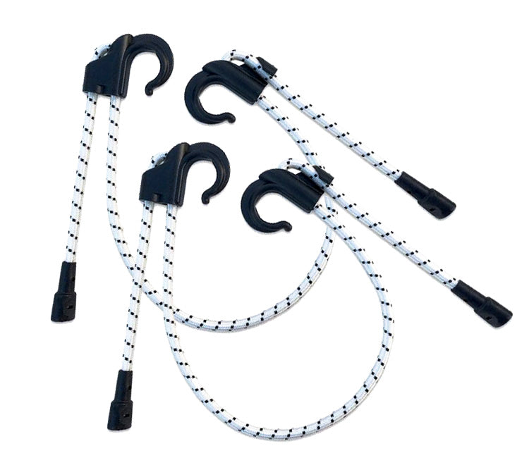 Monkey Fingers 2-Piece Adjustable Bungee Cord Black and White 6-60inch, MONKEY FINGERS, All Brands