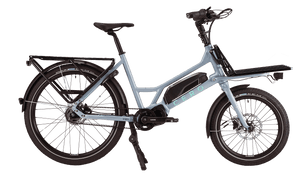 Grey CERO One with a rear rack and a Platform on the front